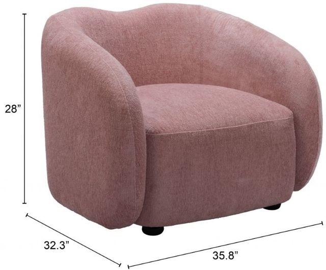 Zuo® Modern Tallin Mauve Pink Accent Chair-1