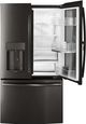 GE Profile™ 22.2 Cu. Ft. Black Stainless Steel Counter Depth French Door Refrigerator-4