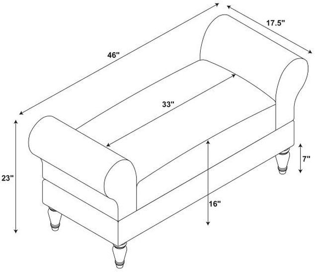 Linon Lillian Berry Accent Bench-2