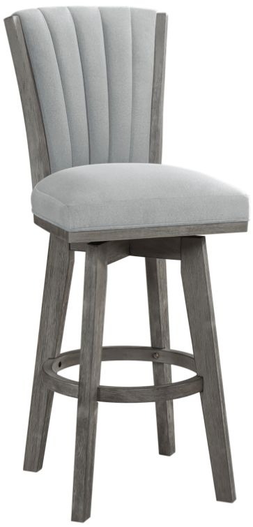 Homelegance®  Corvallis Gray/Wire Brushed Gray Swivel Pub Height Chair-0