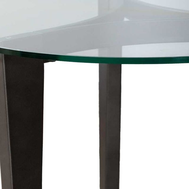 Liberty Furniture Capri Glass Top Round End Table with Espresso Base-4