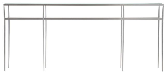 Bernhardt Cornelia Glass Top Console Table with Brushed Stainless Steel Base-2