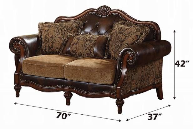 ACME Furniture Dreena Brown/Cherry Loveseat-2
