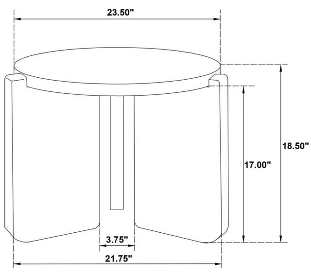Coaster® Cordova Black Round End Table-3