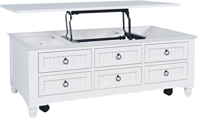 Jofran Inc. Westport White Castered Lift Top Table-4