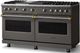Viking® 5 Series 60" Damascus Gray Pro Style Gas (NG) Range with Brushed Brass Trim-2