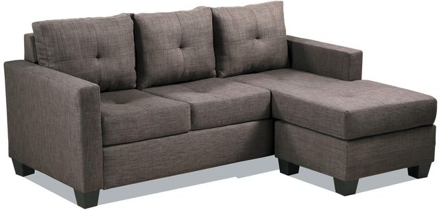 Mazin Furniture Phelps 2-Piece Brown Reversible Sofa Chaise Sectional-0