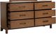 Magnussen Home® Ridgefield Russet Brown Double Drawer Dresser-2