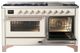 Ilve® Majestic III 60" Antique White Pro Style Dual Fuel Natural Gas Range with Triple Glass Door and Copper Trim-4
