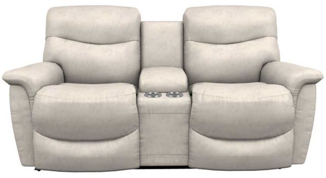 La-Z-Boy® James Oyster Power Reclining Loveseat with Console, Headrest, and Lumbar-1