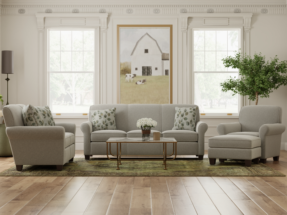 Millie Sofa Chair and Ottoman