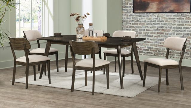 New Classic® Home Furnishings Rex Beige/Walnut Counter Stool-1