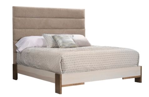 Country View Woodworking Customizable King Upholstered Horizontal Panel Bed-0
