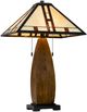 Cal® Lighting & Accessories Tiffany Oak Table Lamp-2