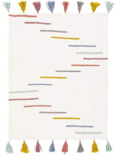 Surya Tybee Ivory 50"x60" Throw Blanket-1