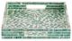 A & B Home Green/White Small Capiz Decorative Tray-2