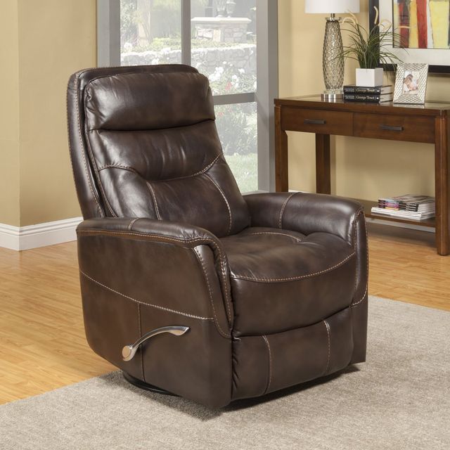 Parker House® Gemini Truffle Manual Swivel Glider Recliner-0
