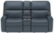 Flexsteel® Rio Blue Reclining Loveseat with Console-1