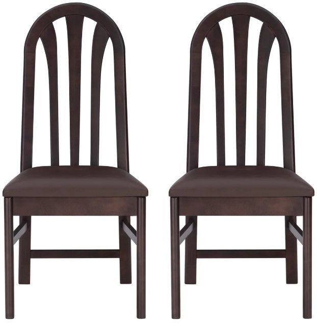 Linon Jonas 2-Piece Brown Dining Chair Set-2