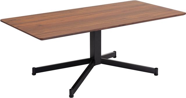 Zuo® Modern Mazzy Brown Coffee Table with Black Steel Base-0