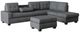 Homelegance® Maston 3-Piece Dark Gray L-Shape Reversible Sectional with Ottoman-0