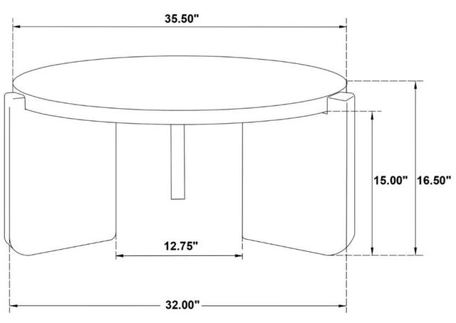 Coaster® Cordova Black Round Coffee Table-3