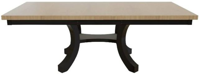 Mavin Customizable 60" Rectangular Plank Extendable Dining Table with 18" Leaf-1