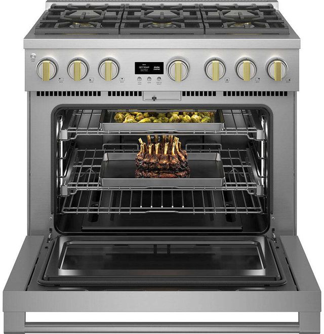 Monogram® Statement Collection 36" Stainless Steel Pro Style Gas Range-2