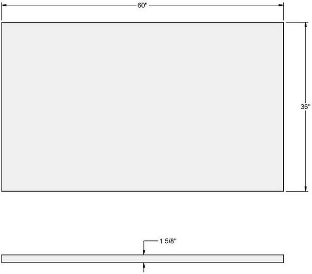 Amisco Customizable Amelia 60" Rectangular Dining Table with 1.63" Thermo Fused Laminate Top-1