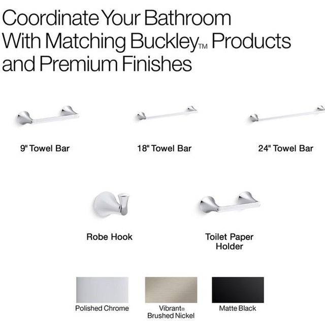 KOHLER® Buckley™ Vibrant Brushed Nickel 24" Towel Bar-4
