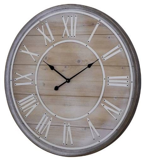 YHD Rustic Age Brown Wall Clock-2