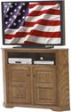 American Heartland Manufacturing Oak 50" Arched Base Tall Corner TV Stand -1