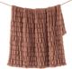 HiEnd Accents Ruched Rabbit Rosewood Double-Sided Throw Blanket-0