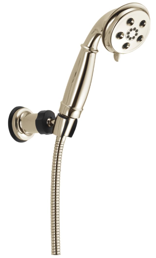 Delta Universal Showering Polished Nickel H2Okinetic® 3-Setting Adjustable Wall Mount Hand Shower-0