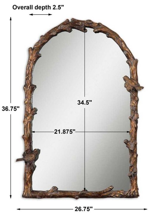 Uttermost® Paza Antique Gold Leaf Arch Mirror-2