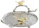 A & B Home Alvada 2-Piece Silver Small Decorative Tray Set-2