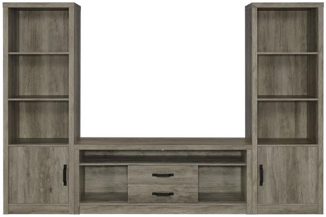 Coaster® Burke 3-Piece Gray Driftwood Entertainment Center-0