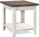 aspenhome® Eastport Drifted White End Table with Brown Top -0