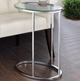 Coaster® Kyle Glass Top Oval Snack Table with Chrome Base-1