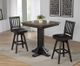 ECI Furniture Ashford Brown Bar Height Pub Table  with Distressed Black Base -0