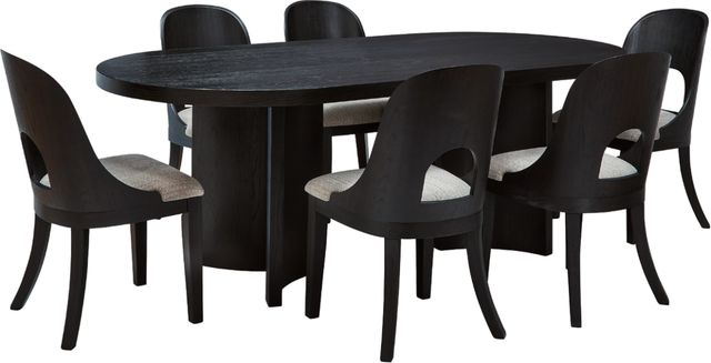 Signature Design by Ashley® Rowanbeck 7-Piece Black Dining Table Set-0