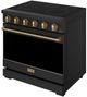 Thor Kitchen® Gordon Ramsay 36" Black/Bronze Freestanding Pro Style Electric Range-3
