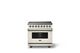 Viking® 5 Series 36" Pure White Pro Style Induction Range with Polished Chrome Trim-3