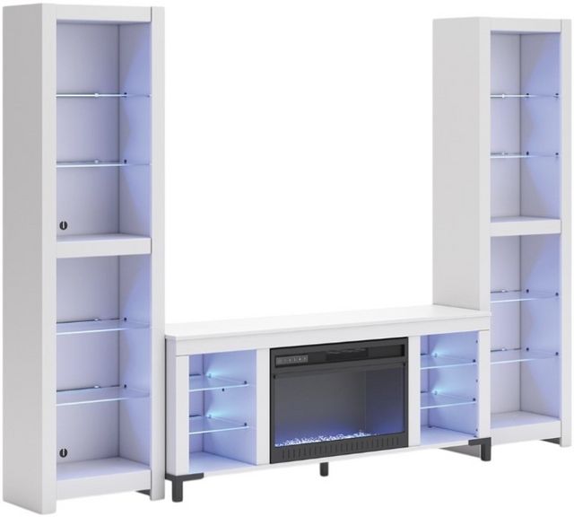 Signature Design by Ashley® Brollevi 3-Piece White Entertainment Center-1