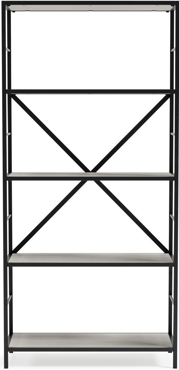 Signature Design by Ashley® Bayflynn White/Black 5 Shelves Bookcase-2