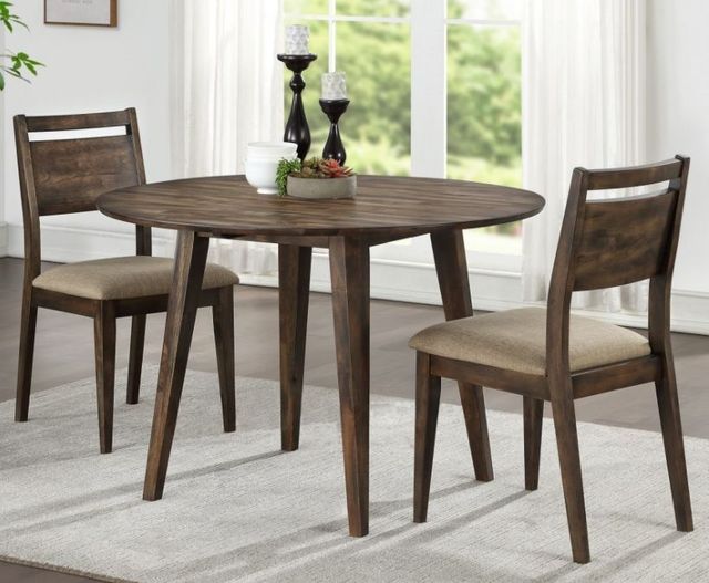 Winners Only® Zoey Brown Round Dining Table-1