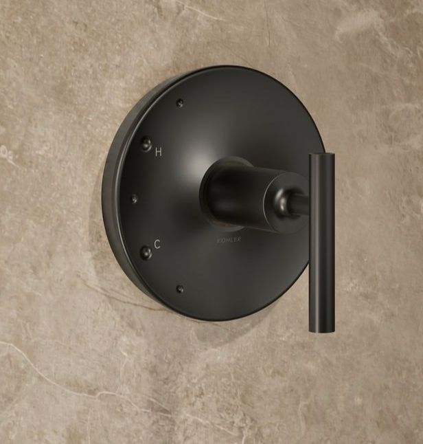 KOHLER® Purist® Matte Black 2.5 GPM Showering Kit-3