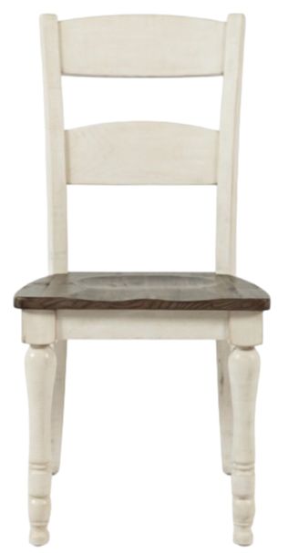 Jofran Inc. Madison County Brown/Vintage White Ladderback Dining Chair-2
