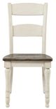 Jofran Inc. Madison County Brown/Vintage White Ladderback Dining Chair-2