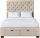 Elements International Waldorf Sand Queen Upholstered Storage Bed-4